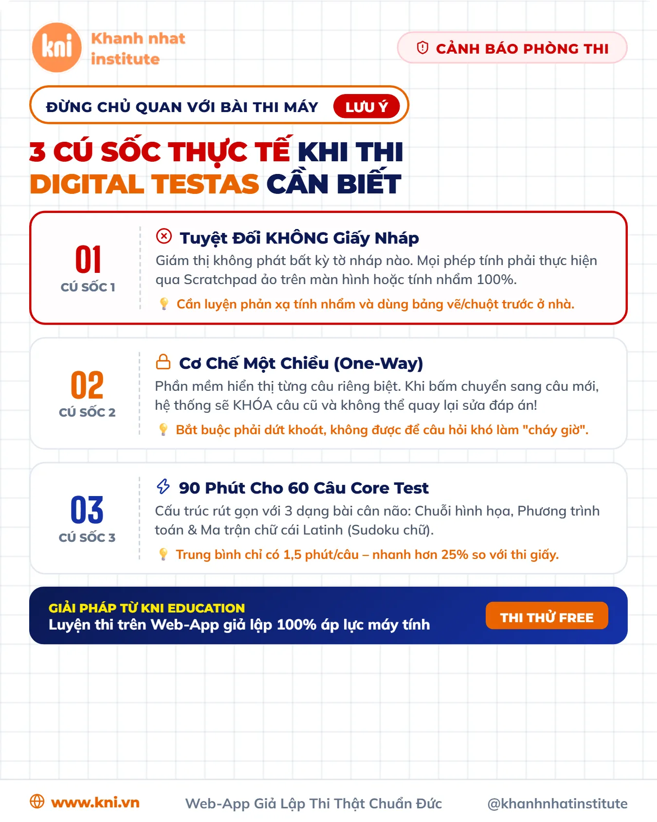 3 cú sốc phòng thi Digital TestAS thí sinh cần lưu ý