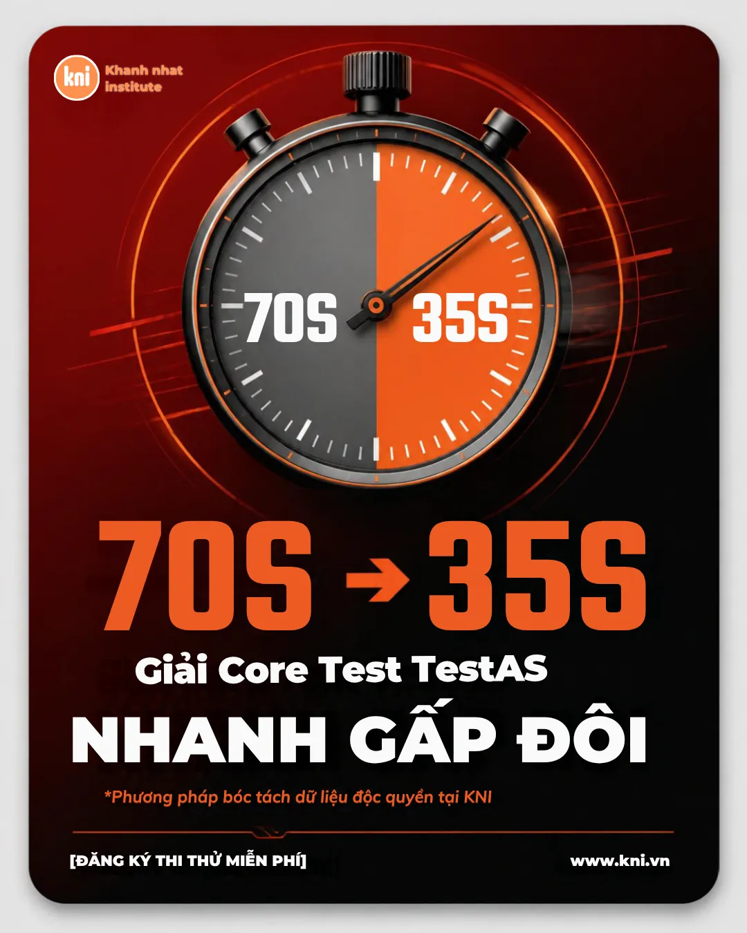 Method to Solve TestAS Core Test Questions Twice as Fast