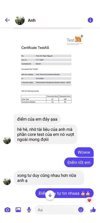 Đánh giá học viên KNI #28 - Luyện thi TestAS