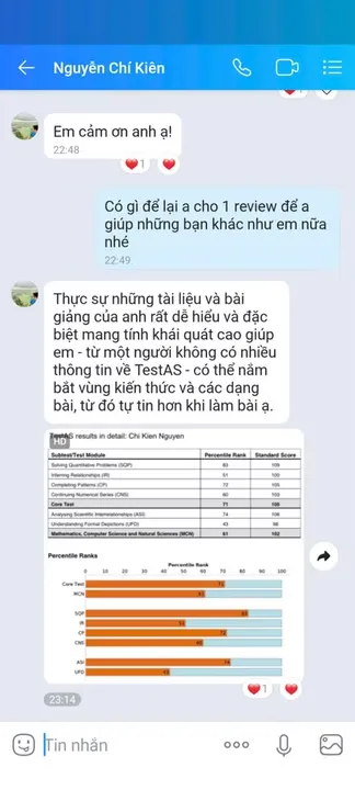 Đánh giá học viên KNI #33 - Luyện thi TestAS