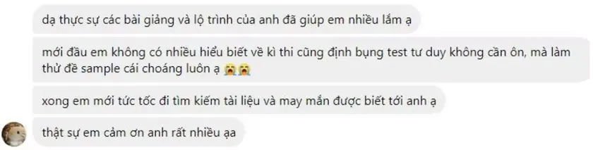 Đánh giá học viên KNI #4 - Luyện thi TestAS